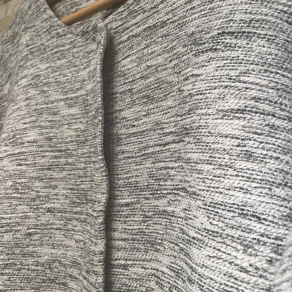 Eileen Fisher Woman 1X Jacket | Textured Knit, Gray White, Pockets, Cotton Blend - Picture 11 of 11